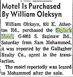 Skylark Motel - April 1962 Oleskyn Buys